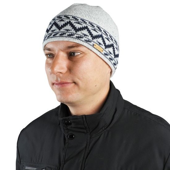 FES DIN MERINO CU MODEL ZIGZAG - CĂCIULI TRICOTATE - ACCESORII