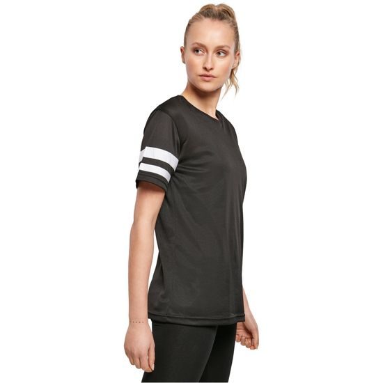 SPORT T-SHIRT FÜR FRAUEN MIT STREIFENÄRMEL, AUS NETZPOLYESTER - SPORT T-SHIRTS MIT KURZEN ÄRMELN - SPORT KLEIDUNG