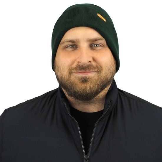 PLETENÁ DVOJITÁ PÁNSKÁ ČEPICE S LEMEM - PLETENÉ ČEPICE - KŠILTOVKY A ČEPICE