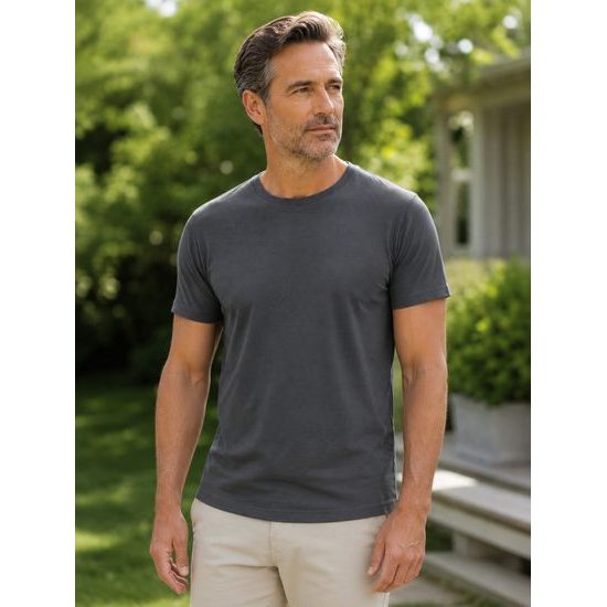 TRICOU CLASIC PENTRU BĂRBAȚI DIN BUMBAC ORGANIC 8008 - TRICOURI DIN BUMBAC ORGANIC - ÎMBRĂCĂMINTE