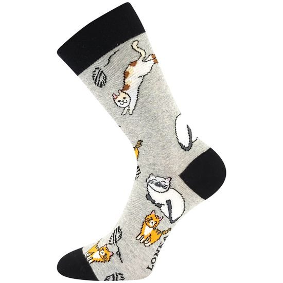 ȘOSETE DIN BUMBAC CU MODEL - 3 PERECHI - ȘOSETE CLASICE - ÎNCĂLŢĂMINTE