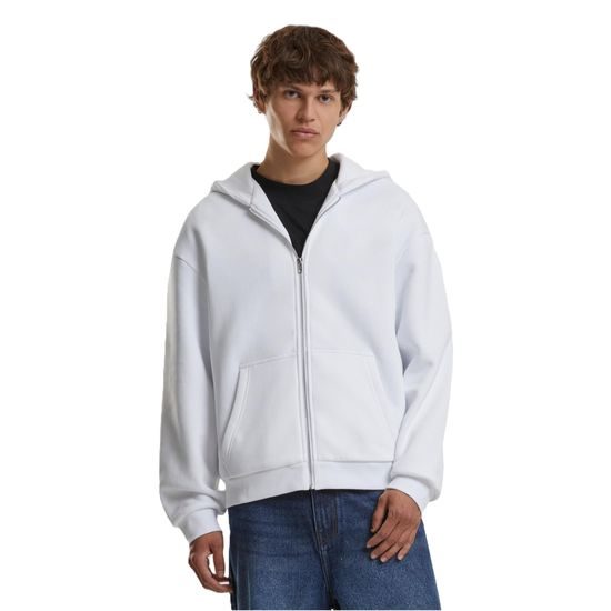 PUHA FÉRFI CIPZÁROS KAPUCNIS PULÓVER FLUFFY - VILLÁMZÁRAS PULÓVEREK - RUHÁZAT