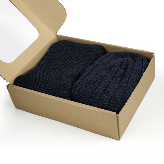 GIFT SET: MEN'S STRIPED BEANIE AND NECK WARMER - GIFT SETS - SETS AND GIFTS
