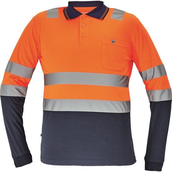 TRICOU POLO PENTRU BĂRBAȚI REFLECTORIZANT CU MÂNECĂ LUNGĂ LEON - TRICOURI REFLECTORIZANTE - HAINE DE LUCRU