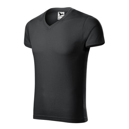 HERREN T-SHIRT SLIM FIT V-NECK - KURZARM-T-SHIRTS - KLEIDUNG