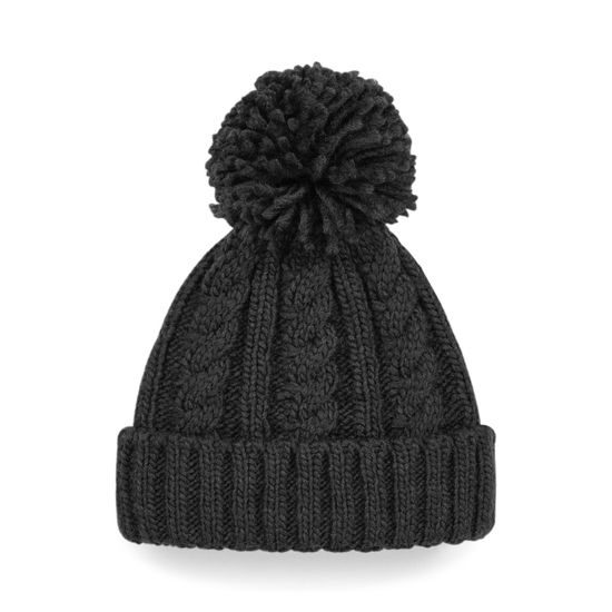 CĂCIULĂ TRICOTATĂ CU POMPON MELANGE - FESURI CU POMPON - ACCESORII