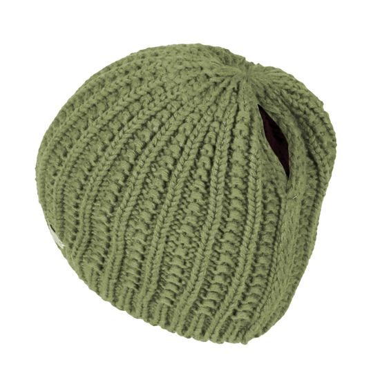 DÁMSKA ČIAPKA S OTVOROM NA COP - PLETENÉ ČIAPKY - ŠILTOVKY A ČIAPKY