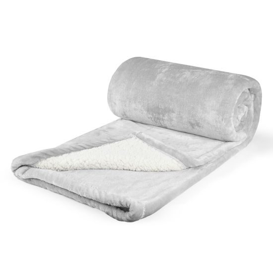 MIKROFLEECE TAKARÓ BÁRÁNYBŐR HATÁSÚ BÉLÉSSEL - TAKARÓK - HÁZTARTÁS