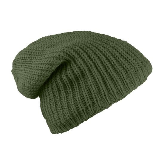 WOMEN'S SLOUCHY WINTER HAT WITH FLEECE - KNITTED BEANIES - ACCESSORIES