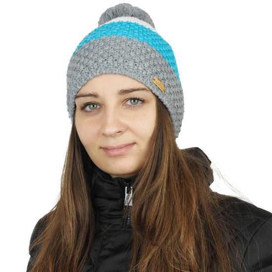 FES DE IARNĂ TRICOTAT ÎN 3 CULORI CU POMPON - CĂCIULI TRICOTATE - ACCESORII