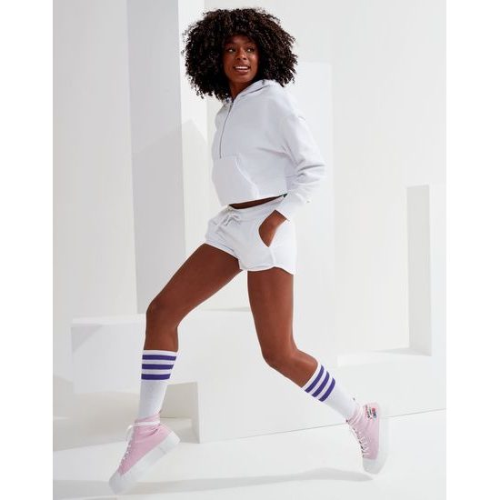 DÁMSKÁ MIKINA S 1/2 ZIPEM A KAPUCÍ - MIKINY PŘES HLAVU - OBLEČENÍ