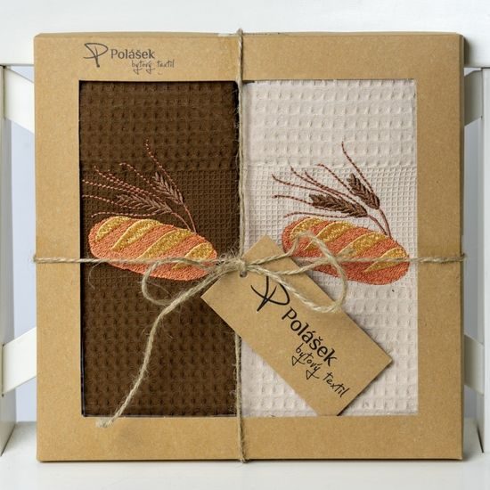 PROSOAPE DE BUCĂTĂRIE WAFFLE BRODATE CU MOTIV – SET DE 2 BUCĂȚI - PROSOAPE DE BUCĂTĂRIE - GOSPODĂRIE