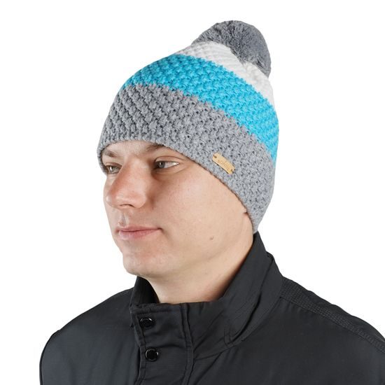 FES DE IARNĂ TRICOTAT ÎN 3 CULORI CU POMPON - CĂCIULI TRICOTATE - ACCESORII