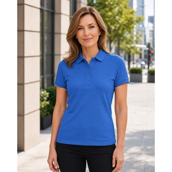 TRICOU POLO PENTRU FEMEI DIN BUMBAC ORGANIC 8009 - TRICOURI POLO - ÎMBRĂCĂMINTE