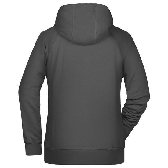 HANORAC DE DAMĂ CU GLUGĂ DIN BUMBAC BIO 8023 - HANORAC FĂRĂ FERMOAR - ÎMBRĂCĂMINTE