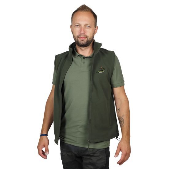 VESTĂ FLEECE CU BRODERIE ȘTIUCĂ - PESCUIT - ÎMBRĂCĂMINTE