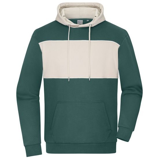 MIKINA S KONTRASTNÝM PÁSIKOM 8051 - MIKINY CEZ HLAVU - OBLEČENIE