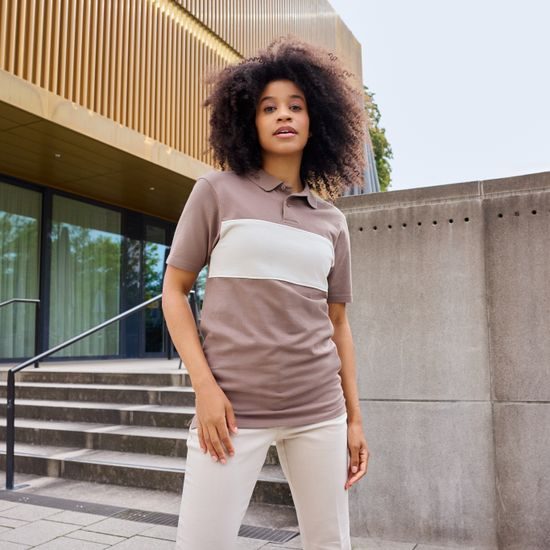 POLOKOŠEĽA S KONTRASTNÝM PÁSIKOM 8050 - POLOKOŠELE S KRÁTKYM RUKÁVOM - OBLEČENIE