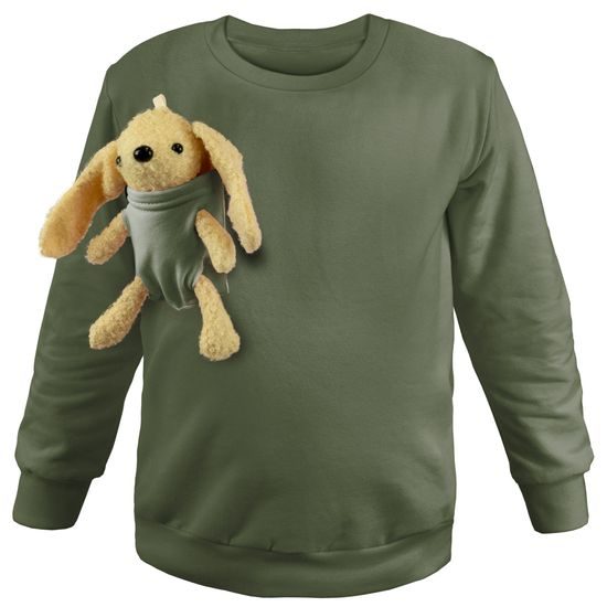 SWEATSHIRT MIT SPIELZEUGTASCHE - KINDERKLEIDUNG MIT SPIELZEUG - KINDER KLEIDUNG