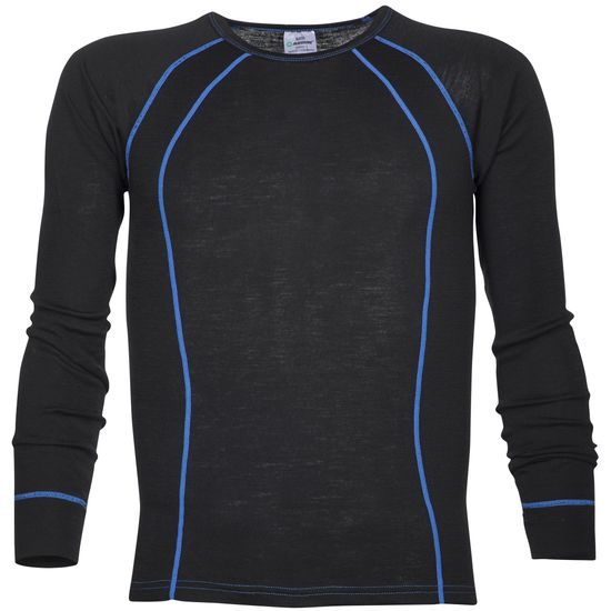 MERINOSHIRT HERREN LANGARM NAVI - LANGARM THERMO-T-SHIRTS - SPORT KLEIDUNG