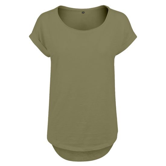 DÁMSKÉ TRIČKO S PRODLOUŽENÝM ZADNÍM DÍLEM - TRIČKA S KRÁTKÝM RUKÁVEM - OBLEČENÍ