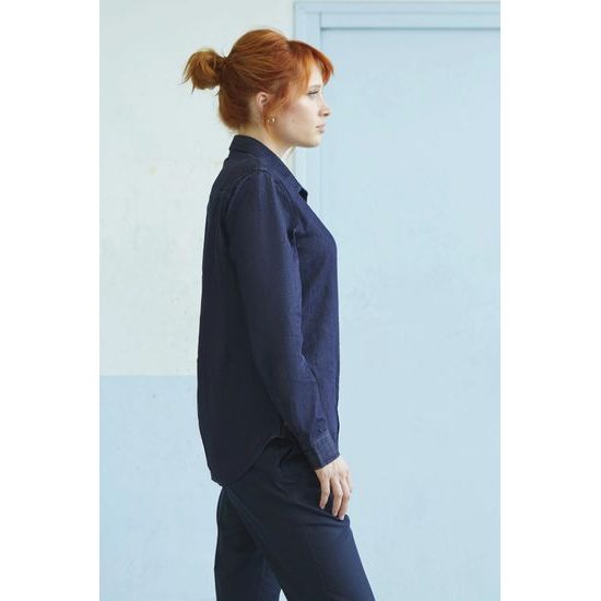 DÁMSKÁ DŽÍNOVÁ KOŠILE BENNETT - KOŠILE S DLOUHÝM RUKÁVEM - OBLEČENÍ