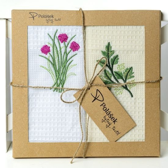 BESTICKTE GESCHIRRTÜCHER MIT MOTIV – 2ER-SET - GESCHIRRTÜCHER - HAUSHALT