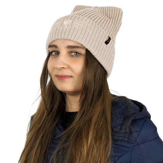 CĂCIULĂ TRICOTATĂ CU BRODERIE PISICĂ - CĂCIULI TRICOTATE - ACCESORII