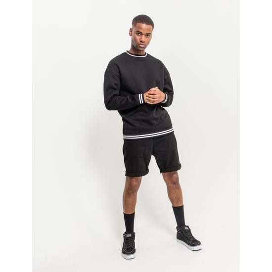 PÁNSKA MIKINA S PÁSIKAVÝMI OKRAJMI - MIKINY CEZ HLAVU - OBLEČENIE