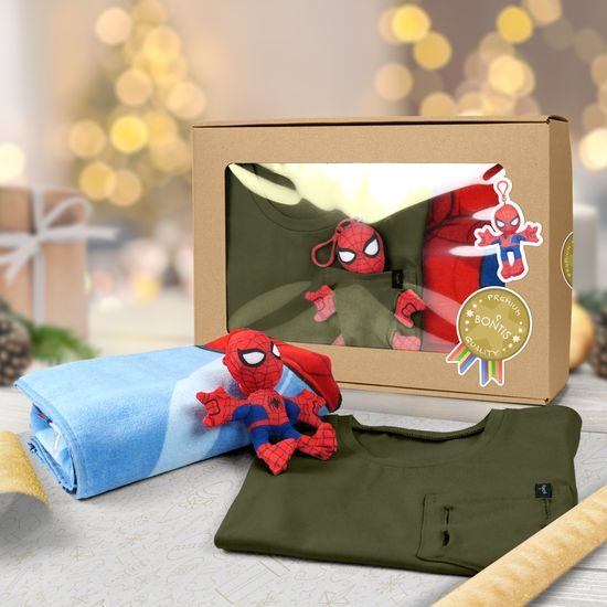 SET CADOU: SPIDER-MAN - ÎMBRĂCĂMINTE CU JUCĂRIE - ÎMBRĂCĂMINTE PENTRU COPII