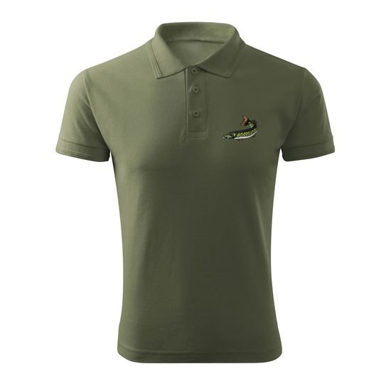 POLO-SHIRT MIT STICKEREI HECHT - ANGLER - KLEIDUNG