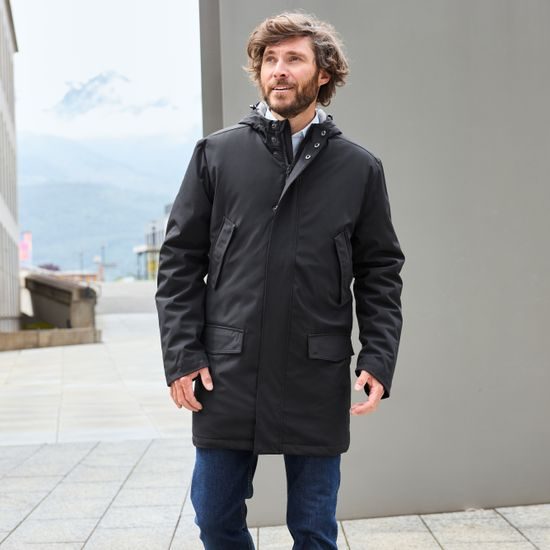ELEGANTNÁ PÁNSKA ZIMNÁ PARKA JN1176 - PARKY - OBLEČENIE