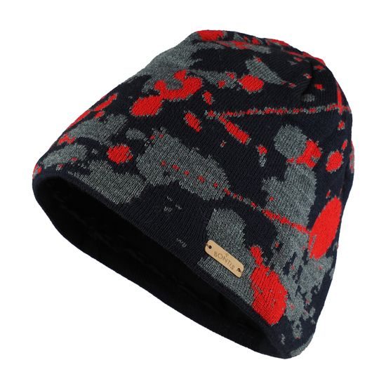 DREIFARBIGE WINTERMÜTZE FÜR MÄNNER - STRICKMÜTZEN - CAPS UND MÜTZEN