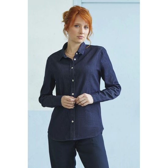 DÁMSKÁ DŽÍNOVÁ KOŠILE BENNETT - KOŠILE S DLOUHÝM RUKÁVEM - OBLEČENÍ