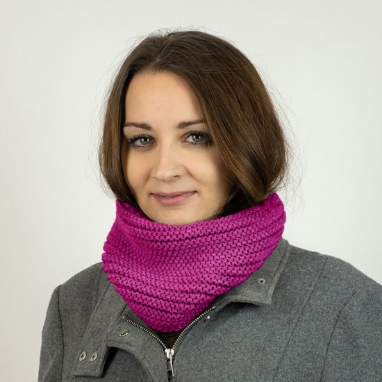 DÁMSKY PLETENÝ ŠÁL TUNEL - KRUHOVÉ - ŠILTOVKY A ČIAPKY