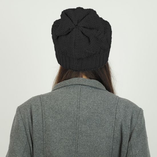 DOPPELTE DAMEN WINTER BEANIE LANG - STRICKMÜTZEN - CAPS UND MÜTZEN