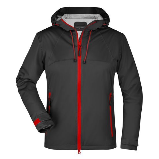 DAMEN SOFTSHELLJACKE MIT KAPUZE JN1097 - SOFTSHELLJACKEN - KLEIDUNG