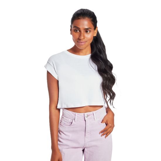 DÁMSKÉ CROP TOP TRIČKO - TRIČKA S KRÁTKÝM RUKÁVEM - OBLEČENÍ