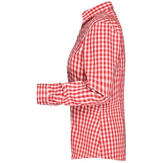 CĂMAȘĂ ÎN CAROURI PENTRU FEMEI JN616 - CĂMĂȘI CU MÂNECĂ LUNGĂ - ÎMBRĂCĂMINTE