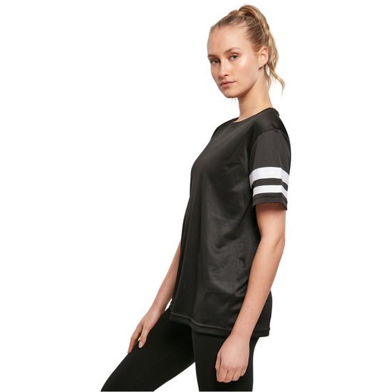 SPORT T-SHIRT FÜR FRAUEN MIT STREIFENÄRMEL, AUS NETZPOLYESTER - SPORT T-SHIRTS MIT KURZEN ÄRMELN - SPORT KLEIDUNG