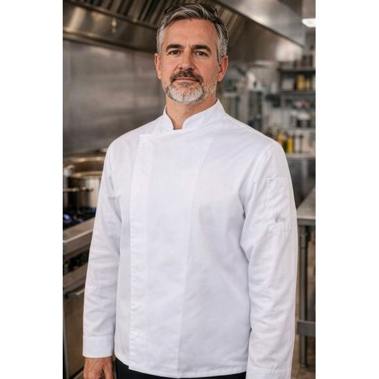 JACHETĂ BUCĂTAR CXS CHEFLINE CU MÂNECĂ LUNGĂ - TUNICĂ RONDON PENTRU BUCĂTARI - HAINE DE LUCRU