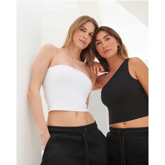 DÁMSKÝ BANDEAU TOP - CROP TOPY - OBLEČENÍ