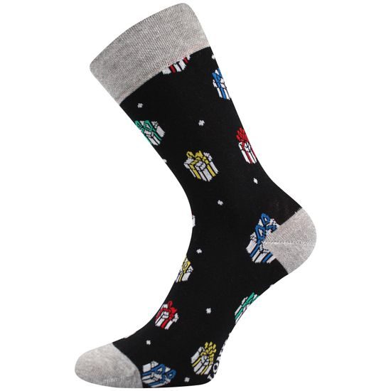 VIANOČNÉ BAVLNENÉ PONOŽKY - 3 PÁRY - KLASICKÉ PONOŽKY - OBUV