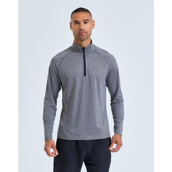 PÁNSKE TRIČKO S DLHÝM RUKÁVOM A 1/4 ZIPSOM - ŠPORTOVÉ TRIČKÁ S DLHÝM RUKÁVOM - ŠPORTOVÉ OBLEČENIE