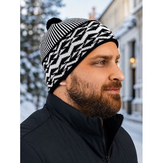 BONTIS RETRO TÉLI SAPKA POMPONNAL - SAPKÁK POMPOMMAL - KIEGÉSZÍTŐK