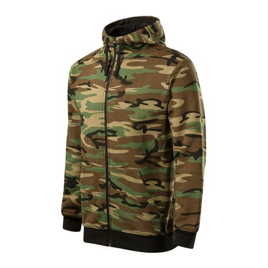 PÁNSKA MIKINA CAMO ZIPPER - MIKINY NA ZIPS - OBLEČENIE