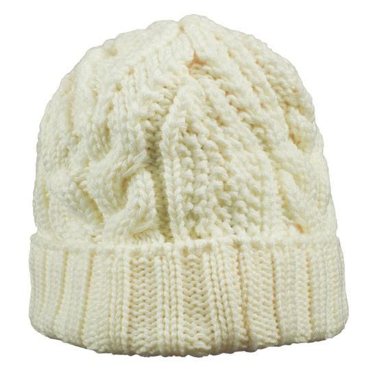 DAMEN WINTERMÜTZE MIT UMGESCHLAGENER KREMPE - STRICKMÜTZEN - CAPS UND MÜTZEN