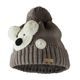 Pălărie de iarnă cu ursuleț de pluș croșetat pentru copii