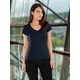 DÁMSKE TRIČKO FIT V-NECK - TRIČKÁ S KRÁTKYM RUKÁVOM - OBLEČENIE