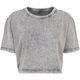 TRICOU CROP TOP PENTRU FEMEI ACID WASHED - TOPURI CROP TOP - ÎMBRĂCĂMINTE